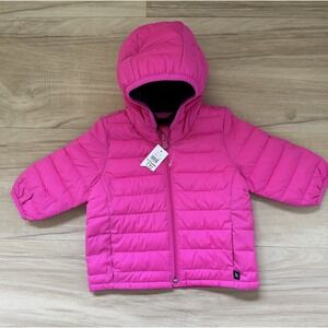 New With Tags Baby Gap 6-12Mo Primaloft Full Zip Hoodie Pink Jacket Cold Control